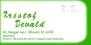 kristof devald business card